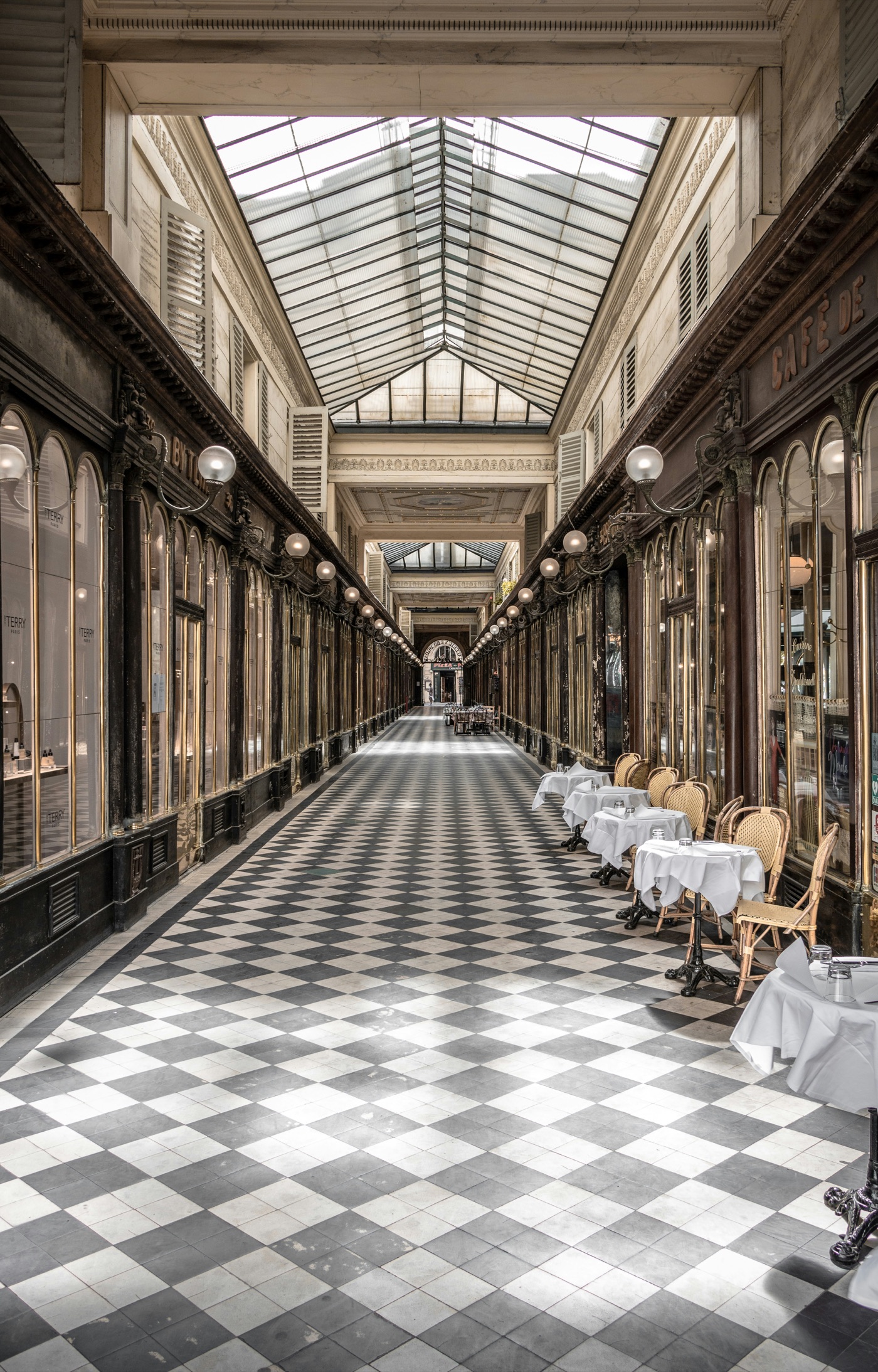 A covered merchant passage in Paris